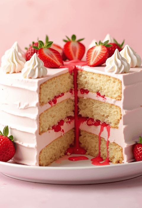 Strawberry Vanilla Cake: 3 Easy Steps for Beginners