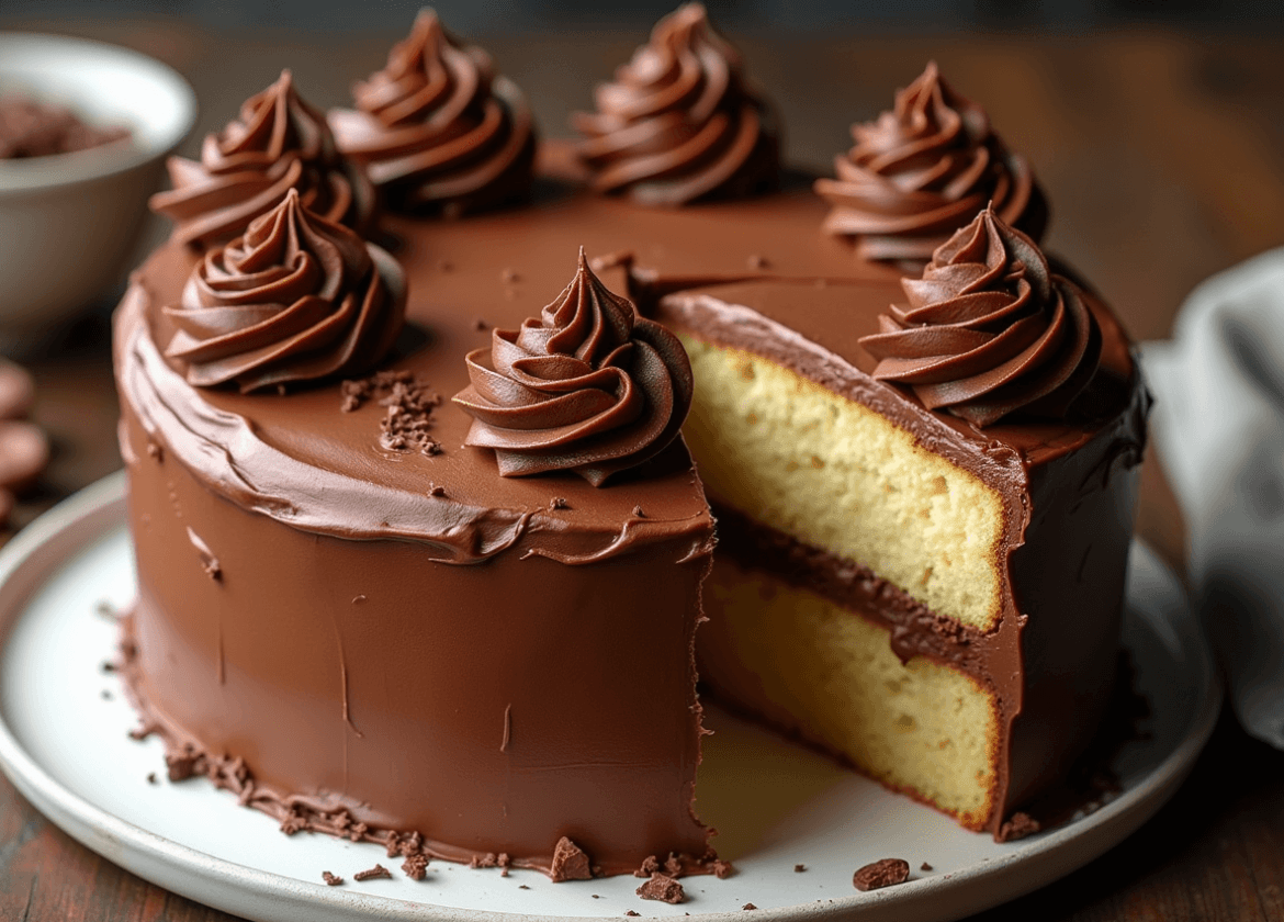 How to Make Vanilla Cake with Chocolate Frosting in 5 Steps