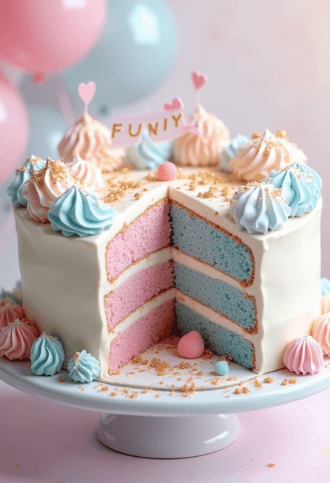 How to Make a Gender Reveal Cake in 4 Easy Steps