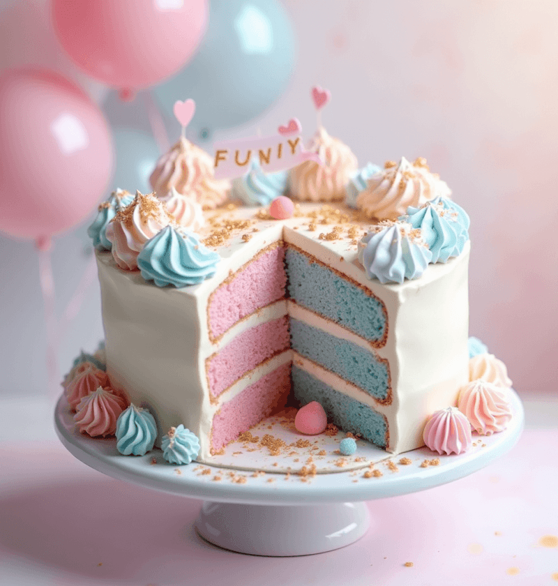 How to Make a Gender Reveal Cake in 4 Easy Steps