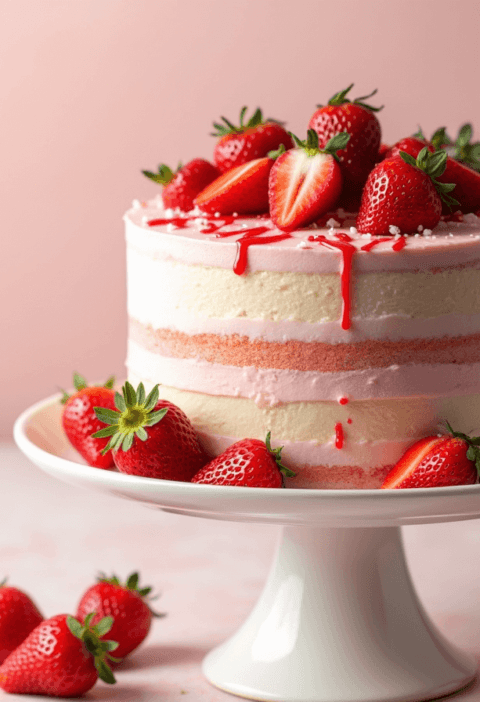 Vanilla and Strawberry Cake: How to Bake It in 6 Foolproof Steps