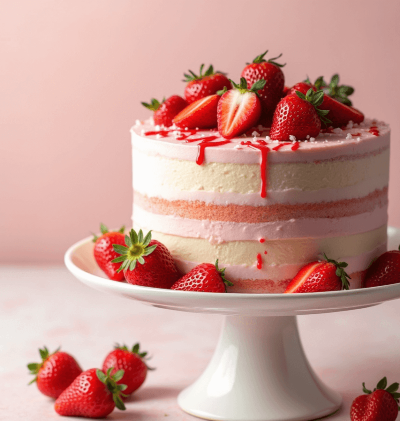 Vanilla and Strawberry Cake: How to Bake It in 6 Foolproof Steps