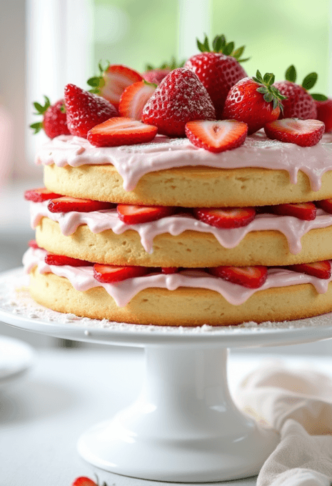 Vanilla Strawberry Cake: 5-Step Recipe for a Summer Desser