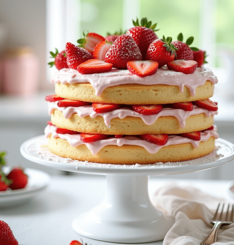 Vanilla Strawberry Cake: 5-Step Recipe for a Summer Desser