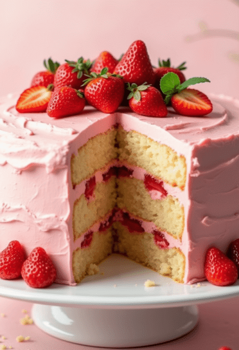 Strawberry Cake Recipe: 5-Ingredient Quick & Easy Guide