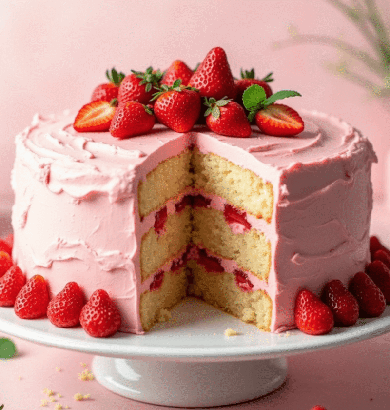 Strawberry Cake Recipe: 5-Ingredient Quick & Easy Guide
