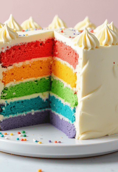 Rainbow Cake: 5 Easy Steps to a Colorful Masterpiece