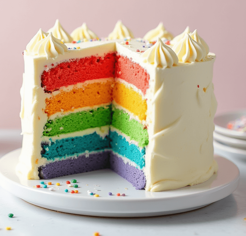 Rainbow Cake: 5 Easy Steps to a Colorful Masterpiece
