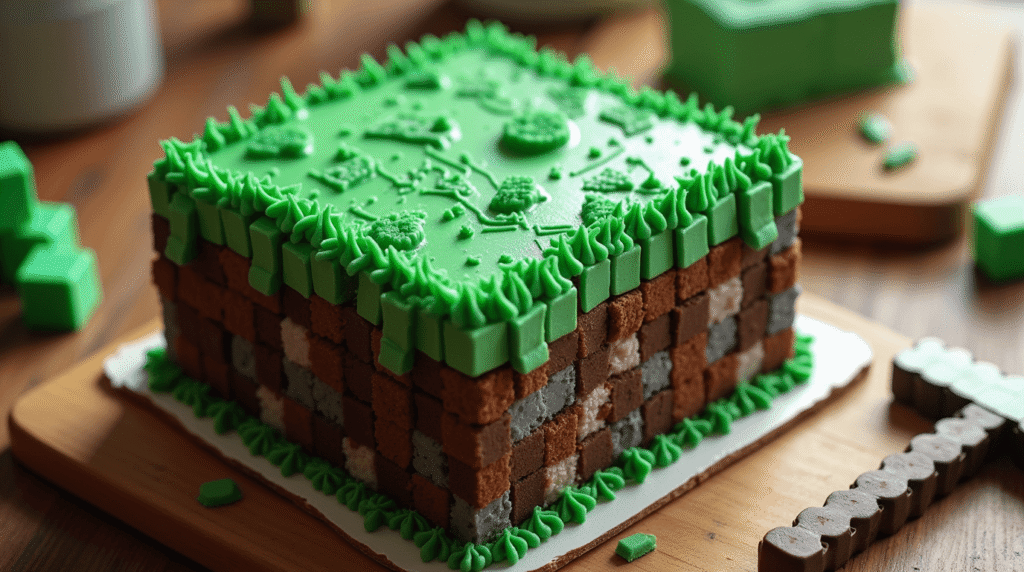 Easy Minecraft Cake: How to Make in 1 Hour