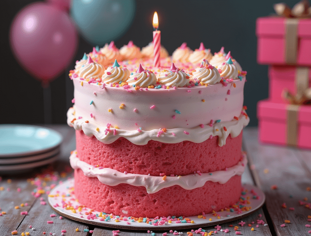 Pink Birthday Cake How To: Easy 5-Step Tutorial