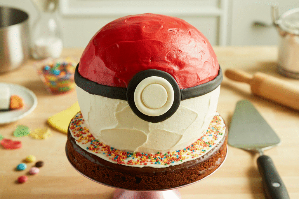 Pokemon Cake: How to Make it in 5 Steps-by-Step Pokeball