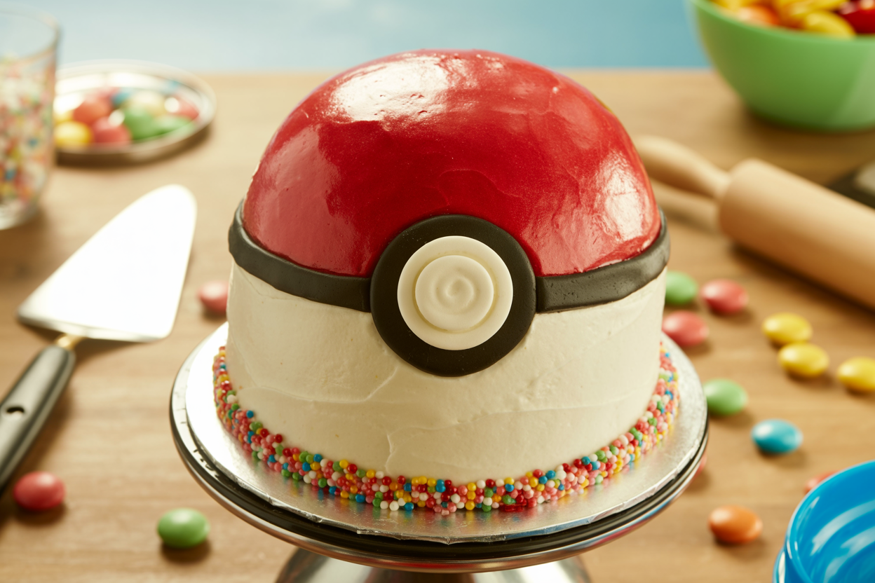 Pokemon Cake: How to Make it in 5 Steps-by-Step Pokeball