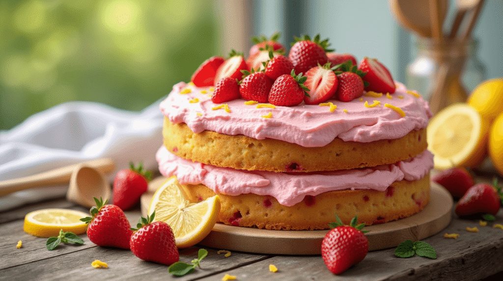 Strawberry Lemon Cake: How to Make It in Just 3 Easy Steps