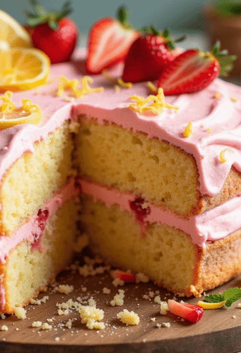 Strawberry Lemon Cake: How to Make It in Just 3 Easy Steps