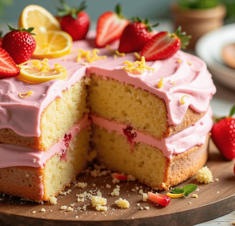 Strawberry Lemon Cake: How to Make It in Just 3 Easy Steps
