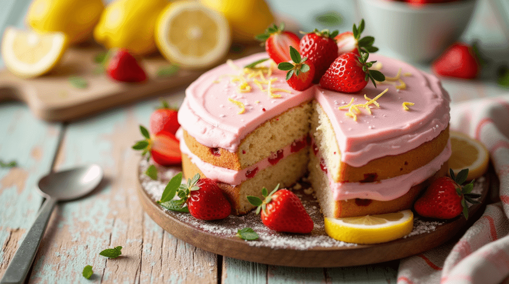 Strawberry Lemon Cake: How to Make It in Just 3 Easy Steps