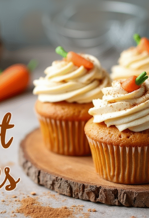 Short on time but craving homemade treats? These [Carrot Cake Cupcakes] need just 5 ingredients and come out perfectly moist every time. Try them today!