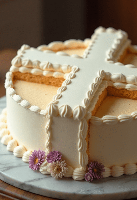 Want to create a meaningful dessert? [Cross Cake:] Follow these 5 simple steps to bake a perfect symbolic treat for any religious occasion. Try today!