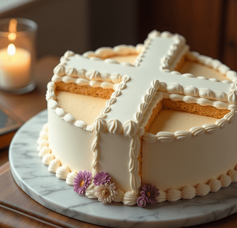 Want to create a meaningful dessert? [Cross Cake:] Follow these 5 simple steps to bake a perfect symbolic treat for any religious occasion. Try today!