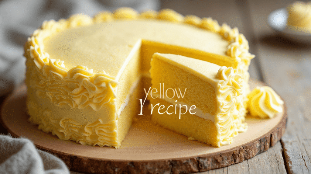 Struggling with dense cakes? This [Yellow Cake Recipe] guarantees lightness and moisture with easy adjustments. Bake perfection!