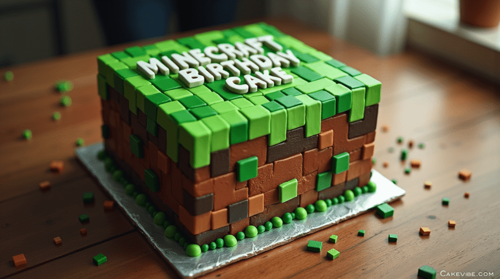 Minecraft Birthday Cake