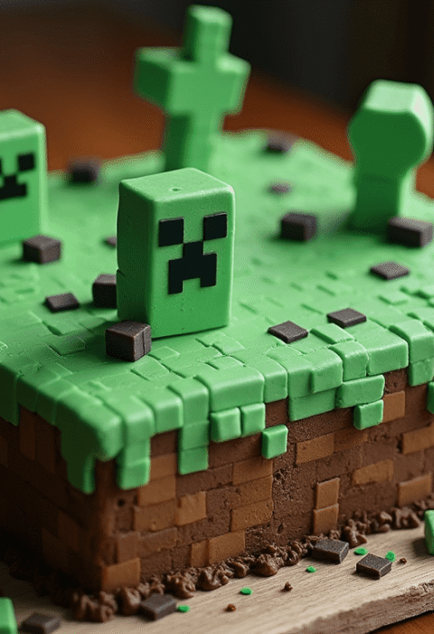 Minecraft Birthday Cake