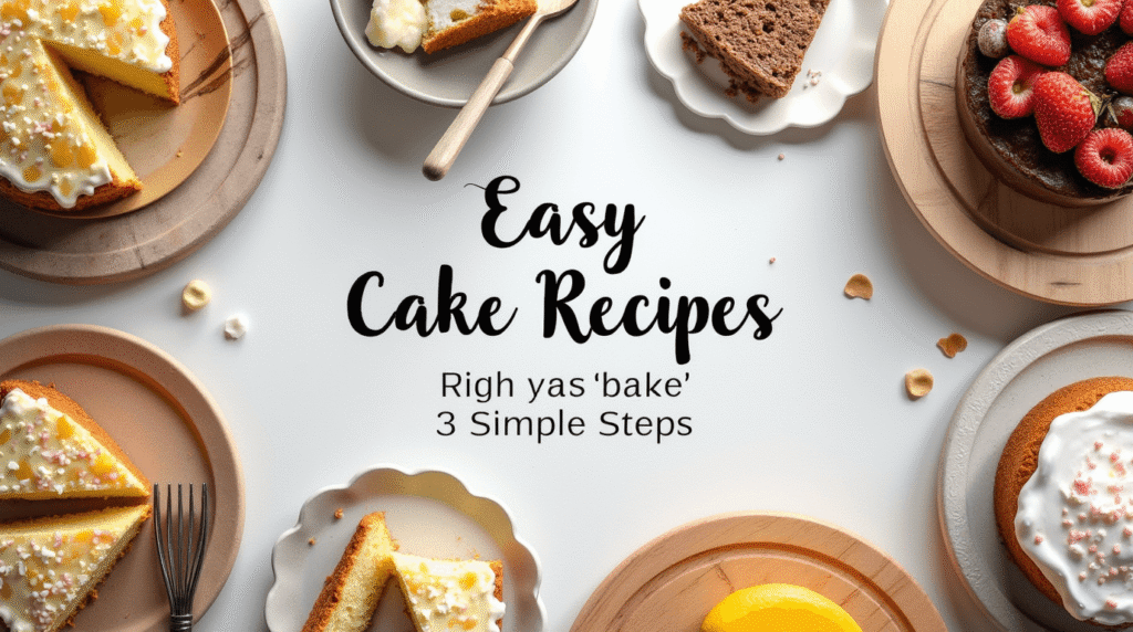 Easy Cake Recipes - How to Bake in 3 Simple Steps