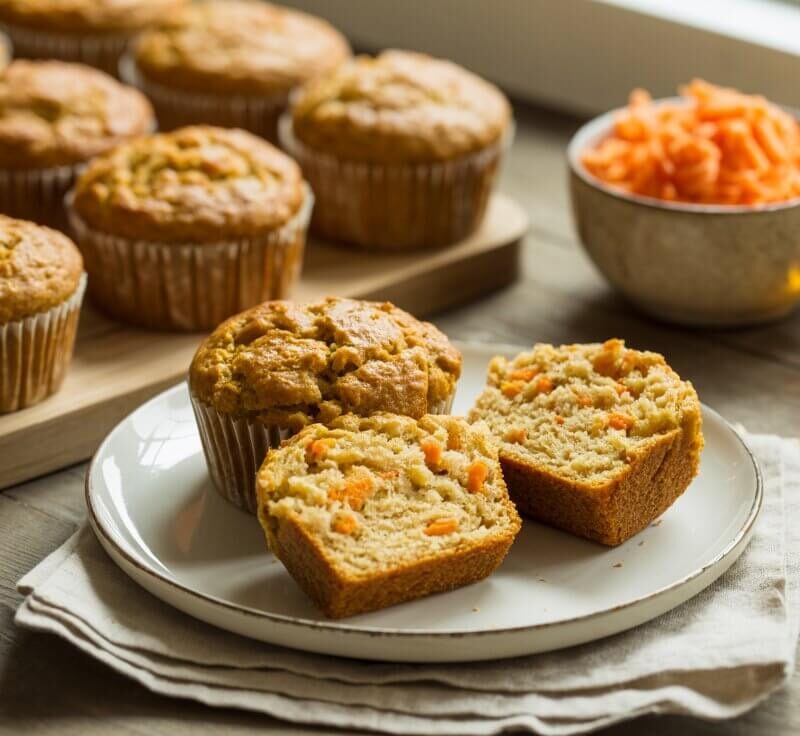 Healthy Carrot Cake Muffins: 5 Simple Ingredients for Guilt-Free Indulgence