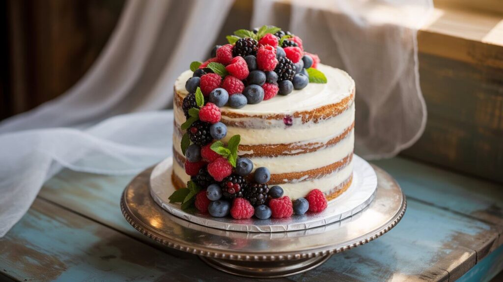 Naked Cake: How to Decorate in 10 Minutes or Less