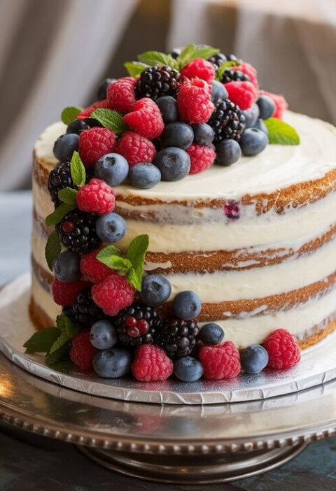 Naked Cake: How to Decorate in 10 Minutes or Less