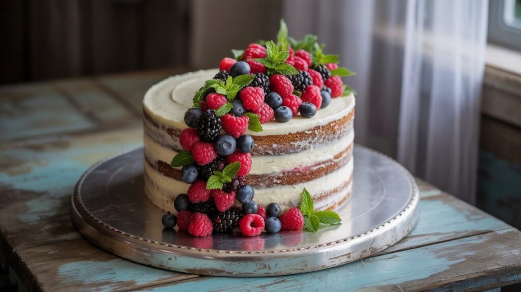 Naked Cake: How to Decorate in 10 Minutes or Less