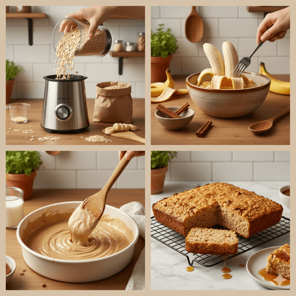 Healthy Vanilla Cake: 4 Simple Ingredients